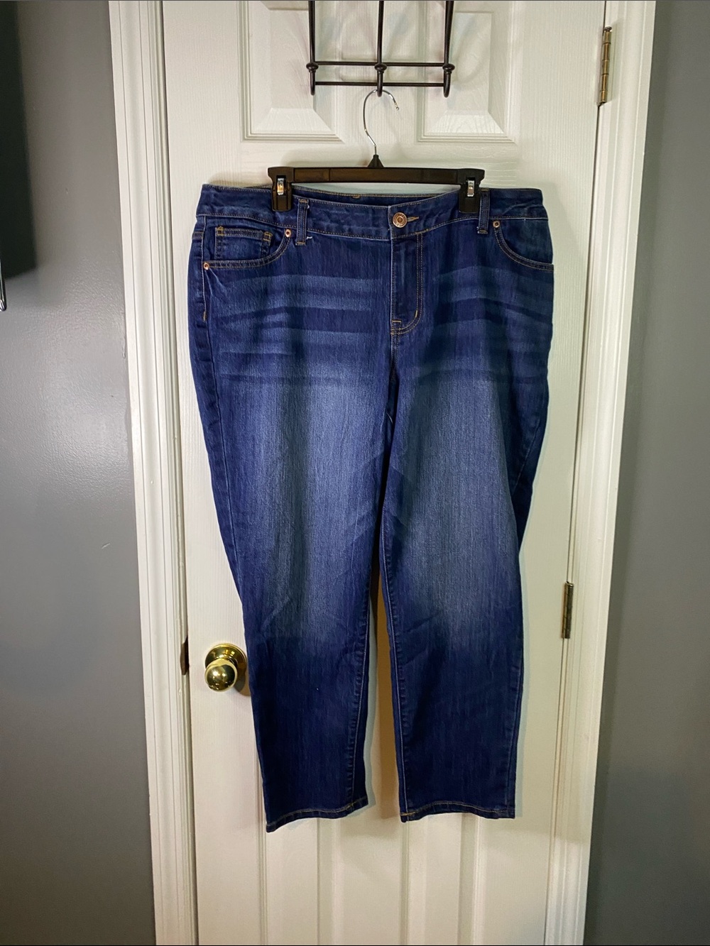 Maurices Women’s Dark Blue Boyfriend Jeans 18W.